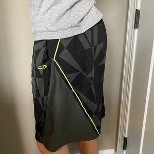 Black and grey gym shorts